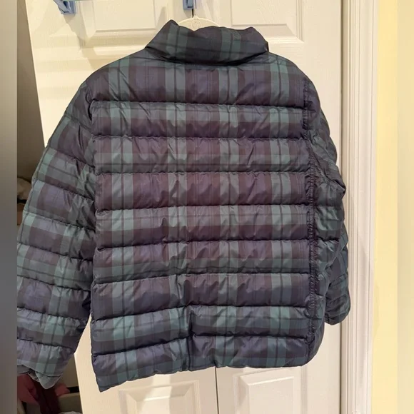 Polo Ralph Lauren- Reversible Blackwatch Plaid Puffer Jacket, Black, Size L, EUC - Picture 8 of 15